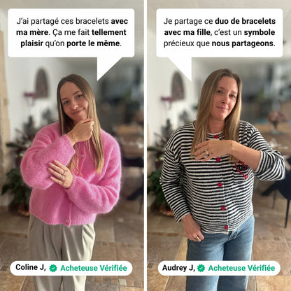 Bracelets Cœurs Mère-Fille